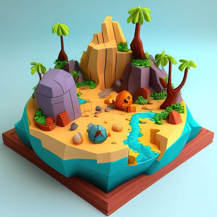 3D модель Игра Остров Лего (STL)